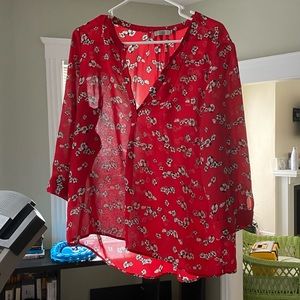 Dalia XL red blouse